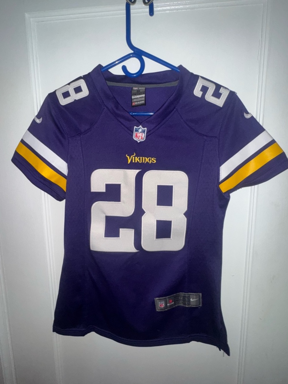 Nike Purple Minnesota Vikings Football Jersey with Yellow Accents